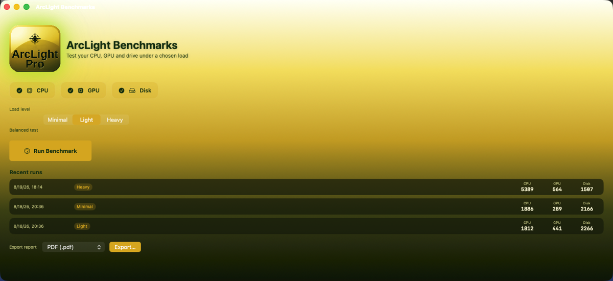 ArcLight Benchmarks